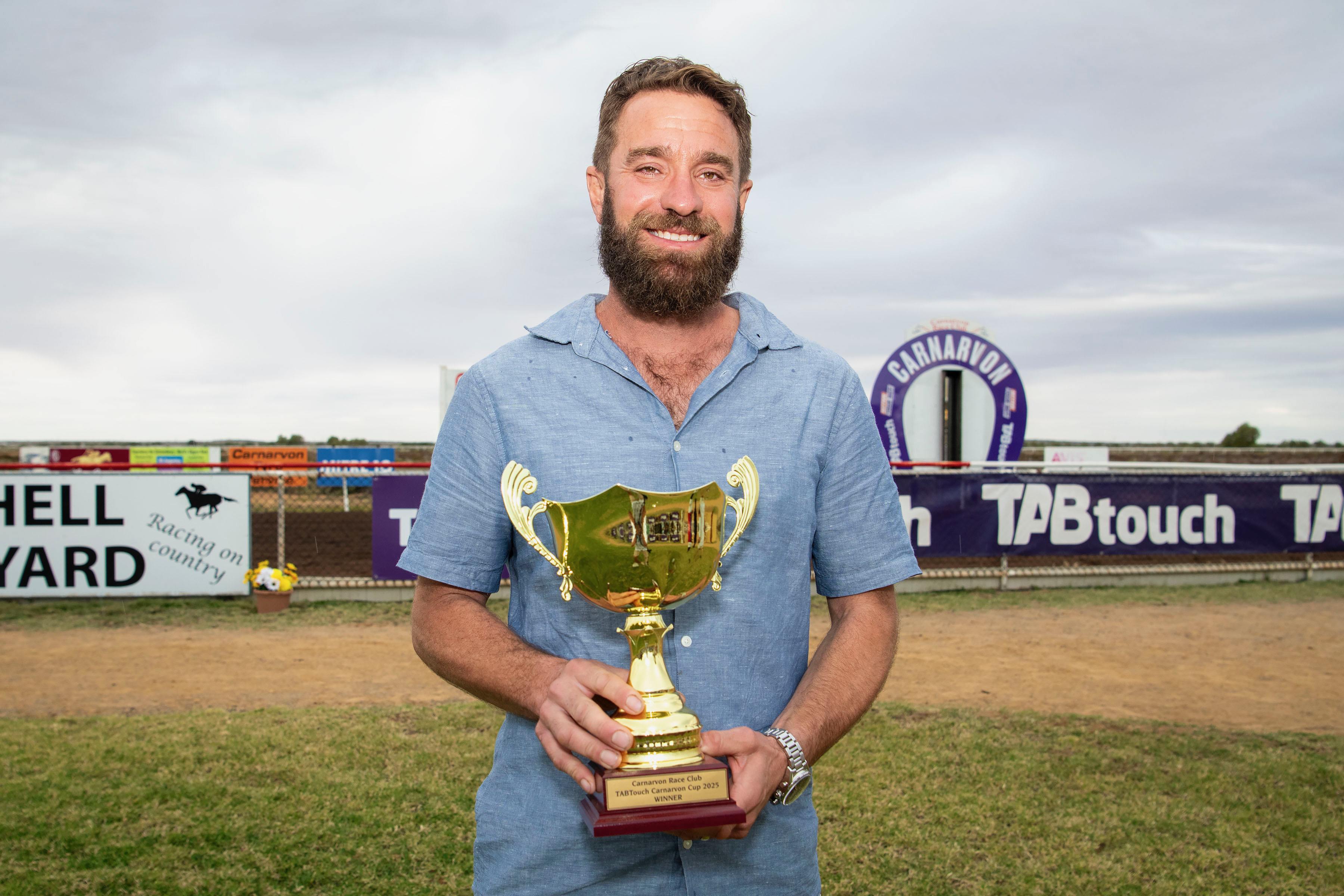 Ben Pearce with the Carnarvon Cup